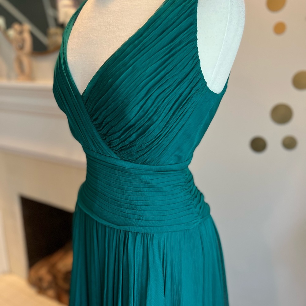 Tadashi Collection Green Silk Dress - Picture 4 of 10